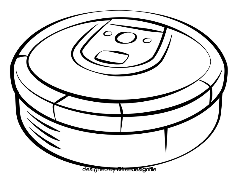 Roomba black and white clipart