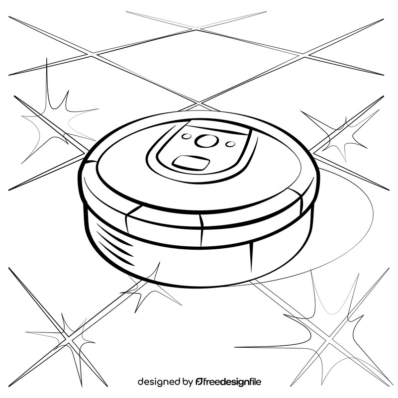 Roomba black and white vector