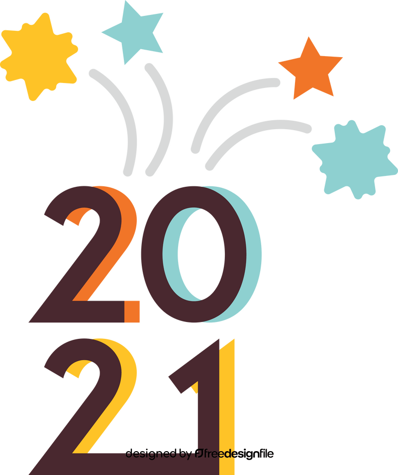 Happy 2021 New Year clipart