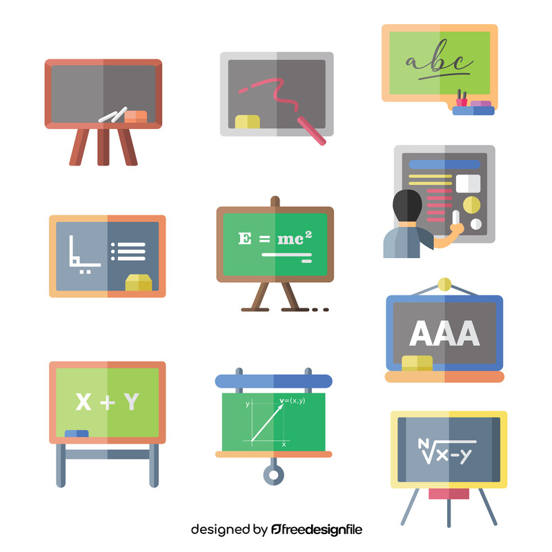 Chalkboard images set vector