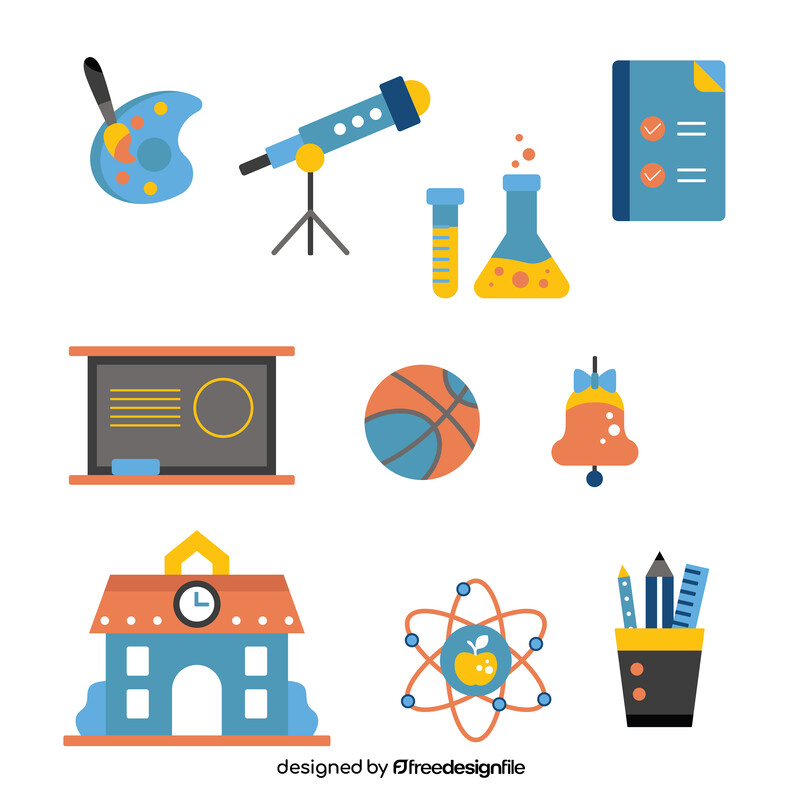 Classroom icons set vector