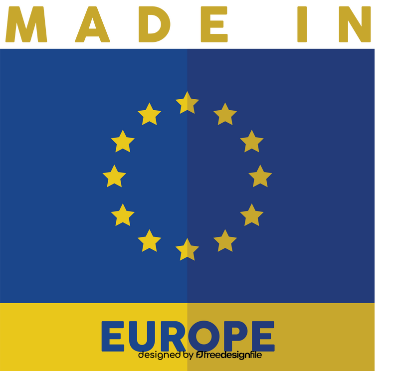 Europe flag badge clipart