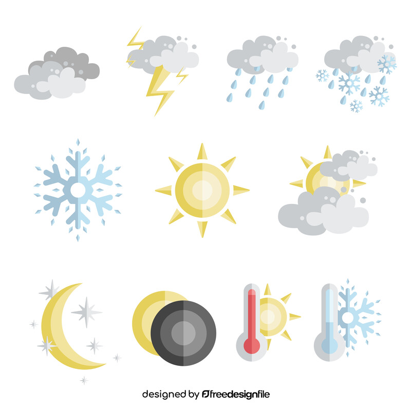 Weather icons set vector