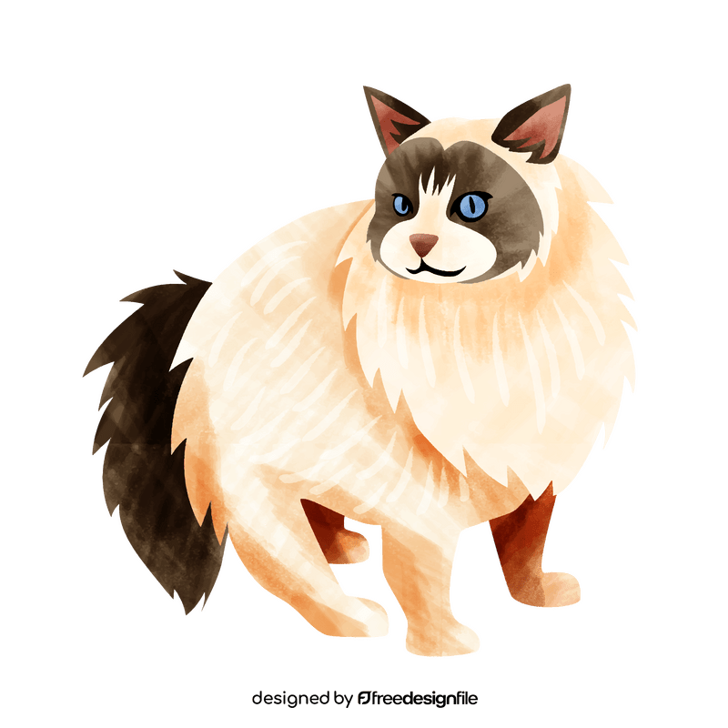 Ragdoll cat clipart