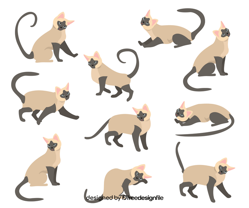 Gray cats vector