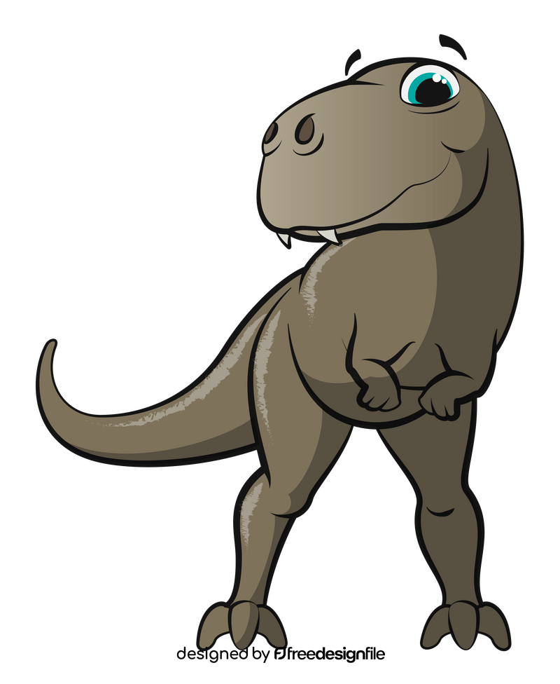 T rex dinosaur cartoon clipart