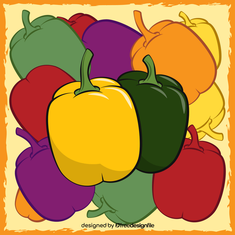 Bell pepper multicolored vector