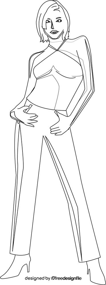 Charlie's Angels black and white clipart