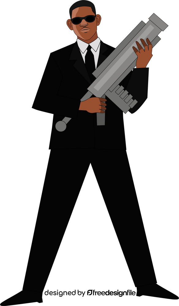 Agent J MIB clipart