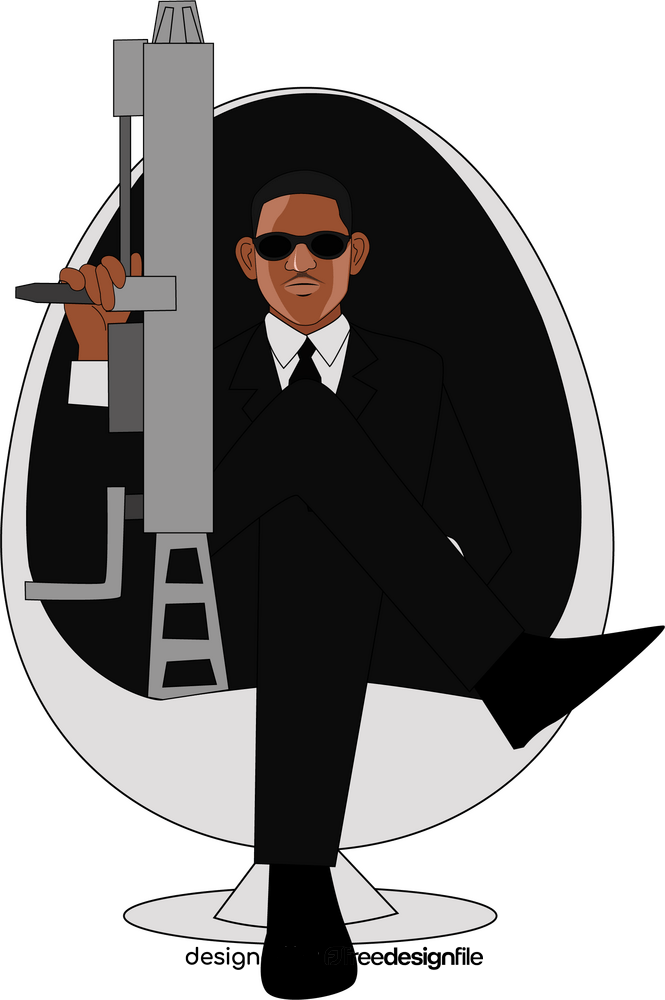 Agent J Men in black clipart