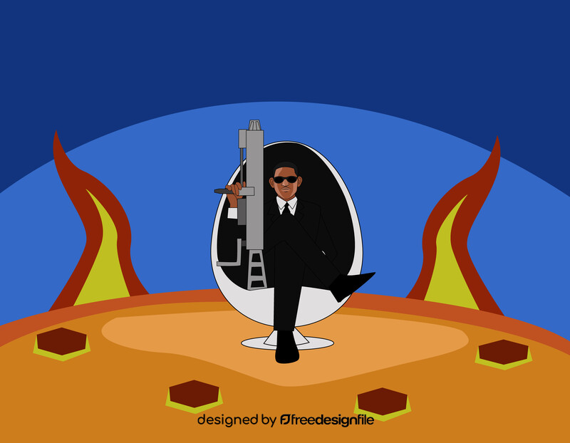 Agent J Men in black vector