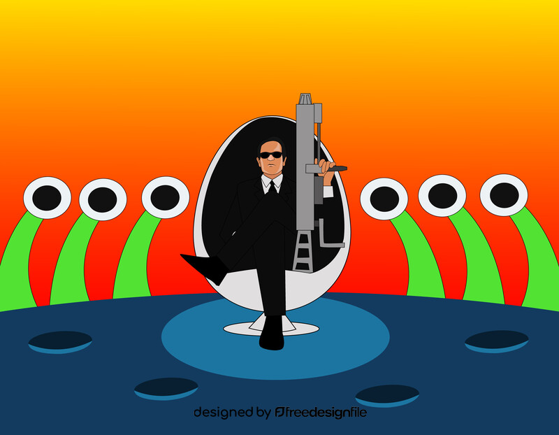 Agent K Men in black vector