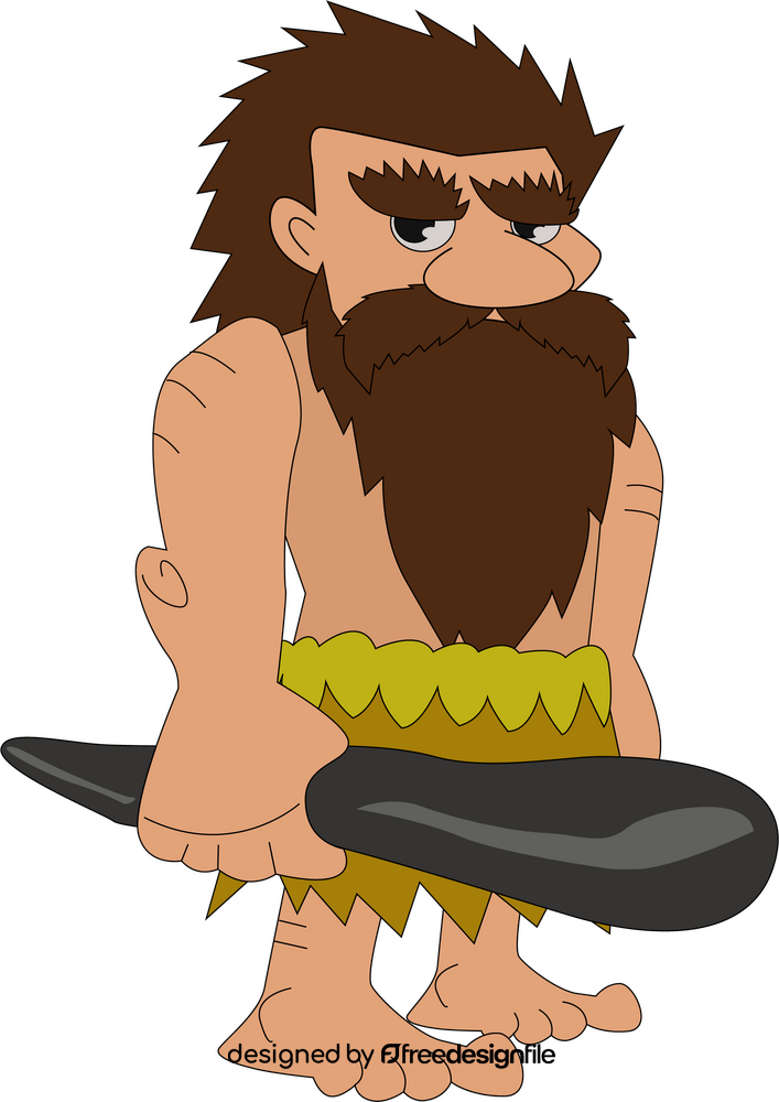 Cartoon caveman clipart