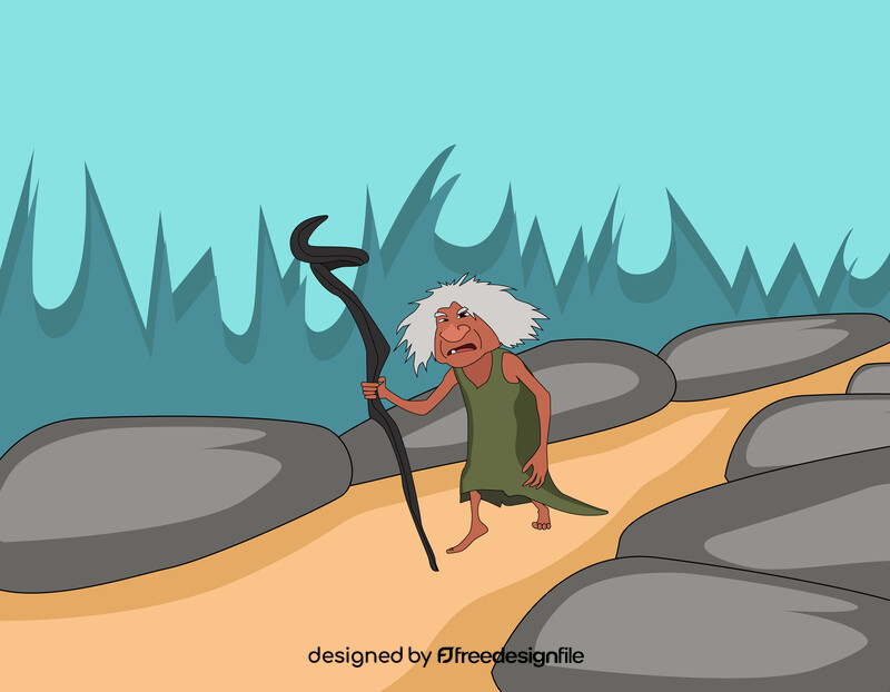 Gran The Croods cartoon drawing vector