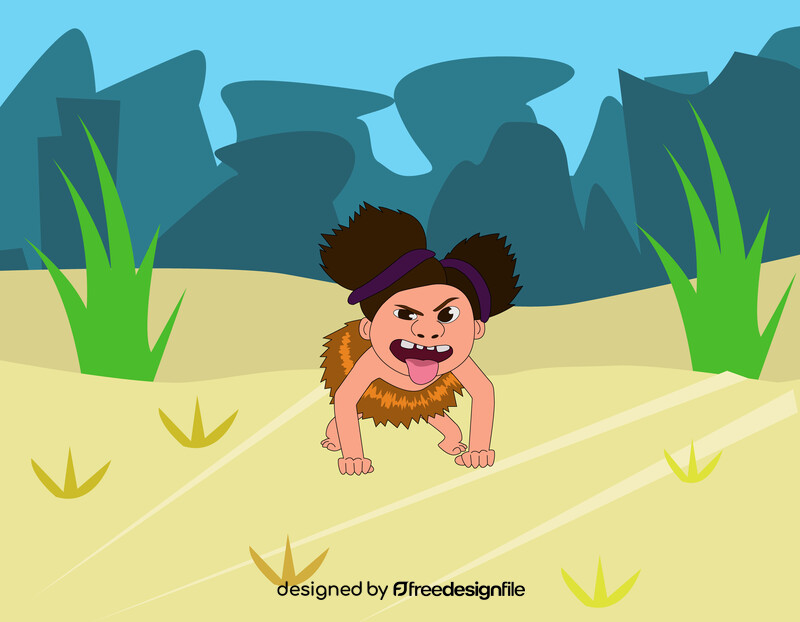 Sandy Croods wild child vector