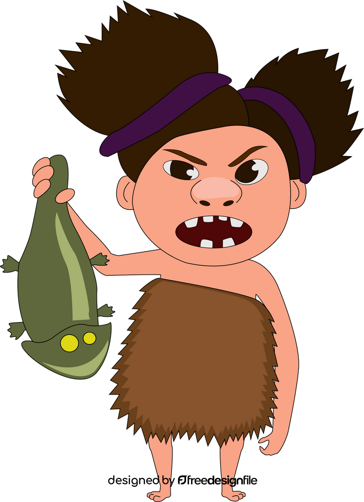 Sandy Croods wild child clipart