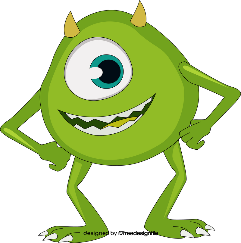 Mike Wazowski Monster inc drawing clipart