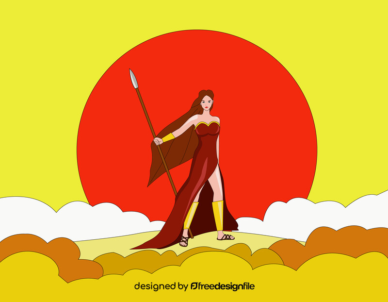 Athena cartoon vector