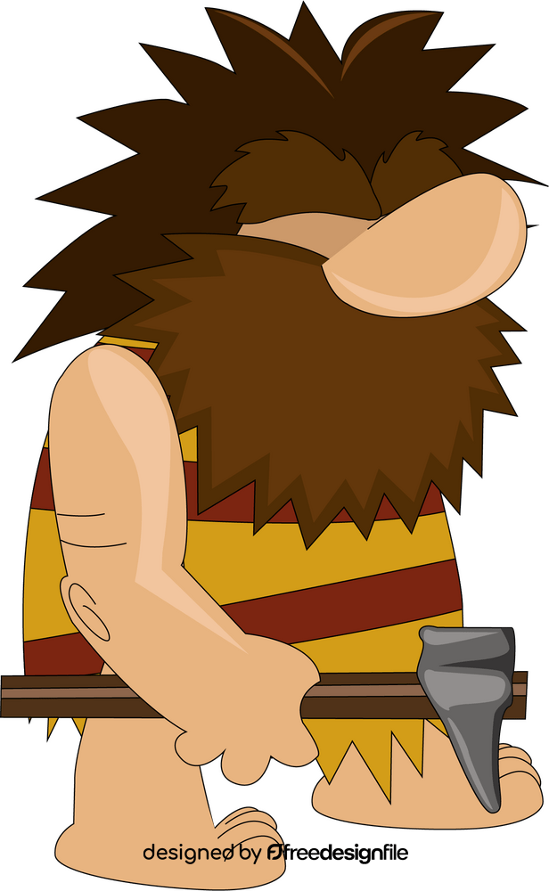 Funny caveman clipart