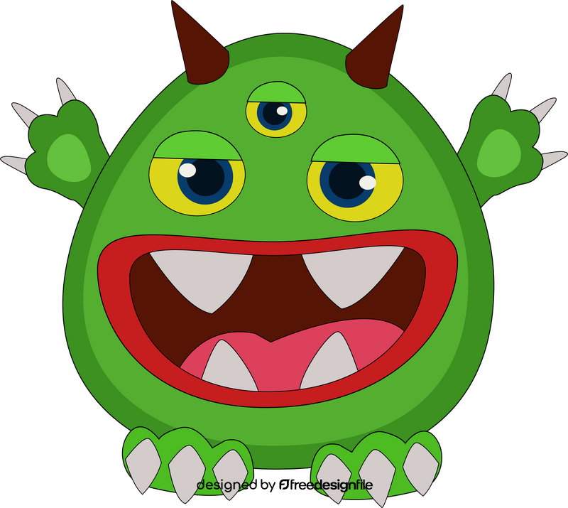 Cute monster clipart