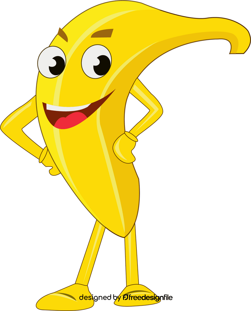 Funny banana clipart