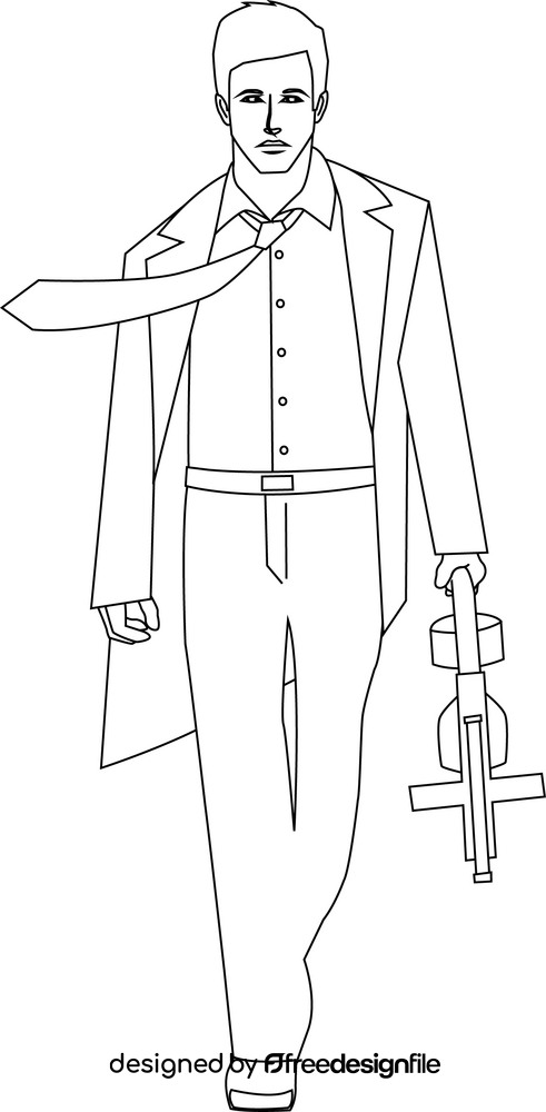 Constantine drawing black and white clipart