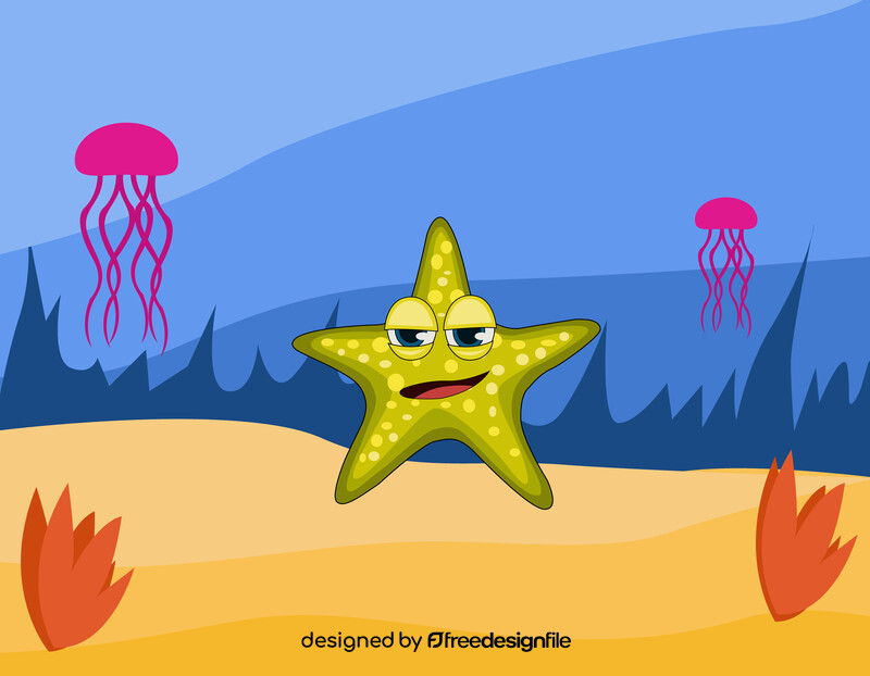 Cute starfish vector