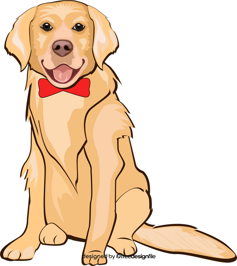 Golden retriever clipart