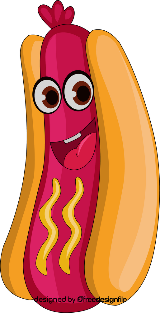 Cute hot dog clipart