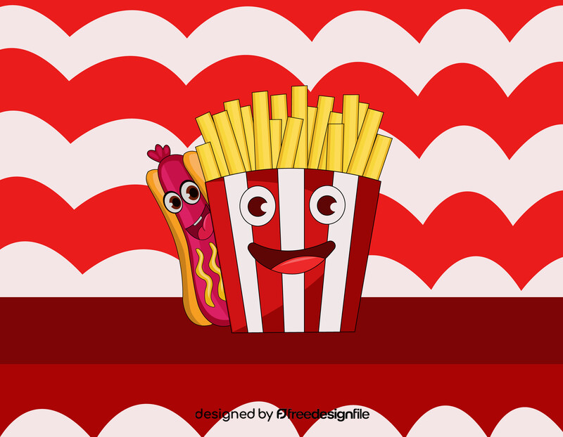 Snacks fries vector