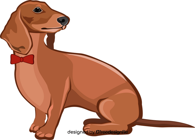 Dachshund dog clipart