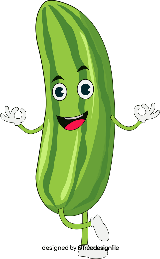 Cucumber doing yoga clipart