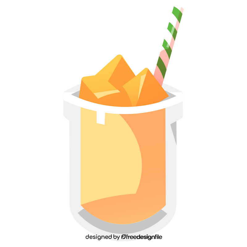 Mango cocktail clipart