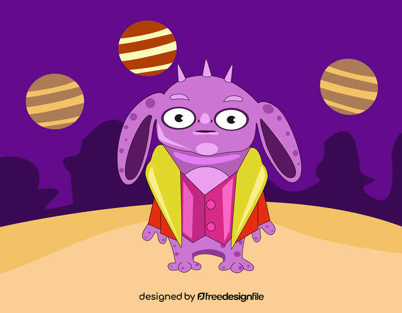 Funny alien vector