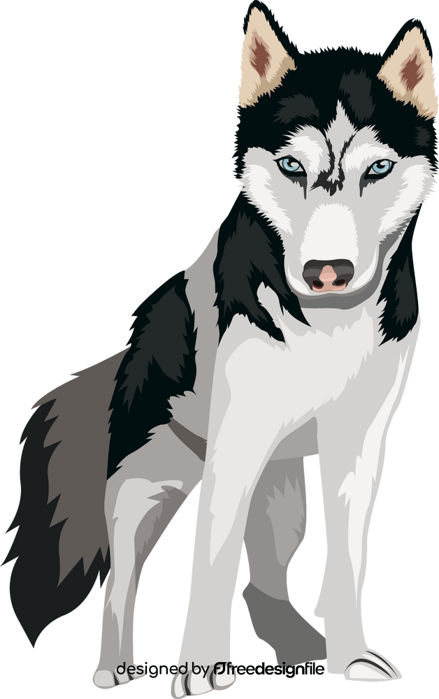 Sakhalin husky dog clipart