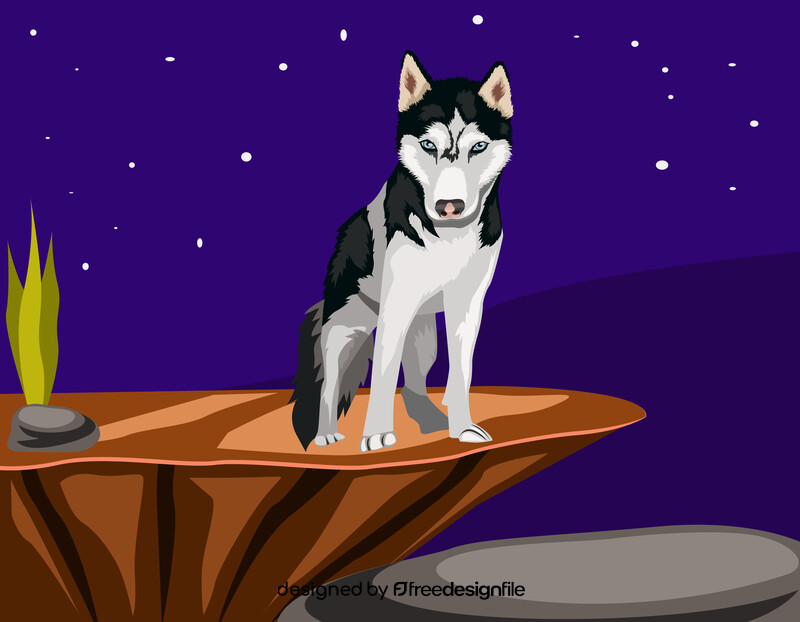 Sakhalin husky dog vector