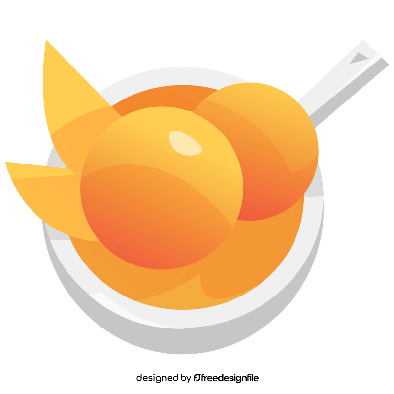 Mango ice cream clipart