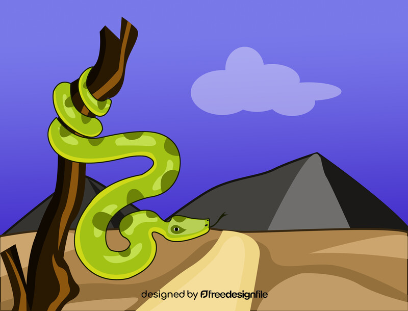 Boa snake vector