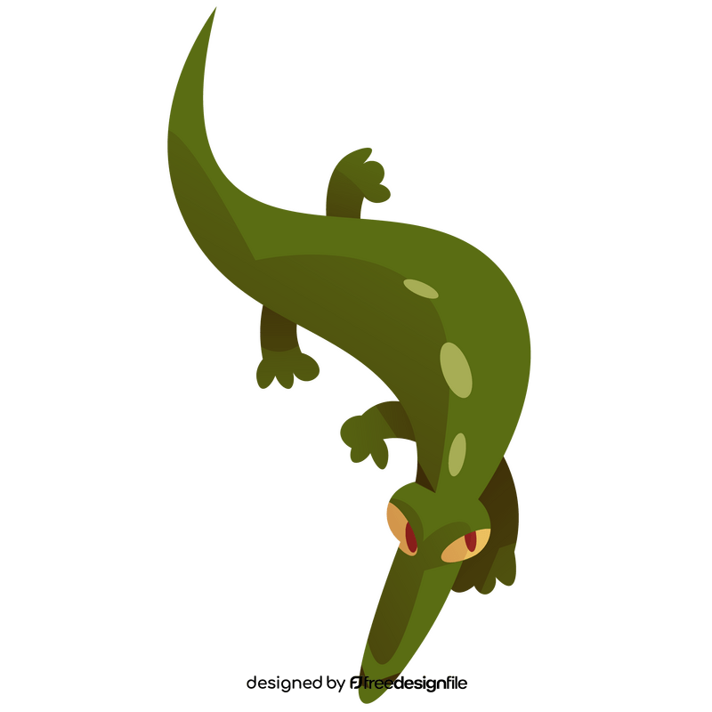 Scary alligator cartoon clipart