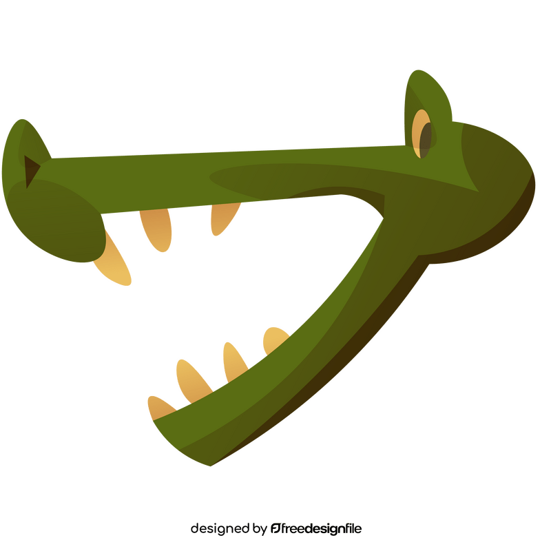 Cartoon alligator mouth clipart