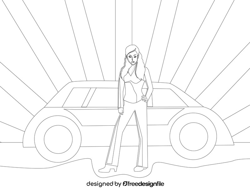 Charlie's Angels drawing black and white vector