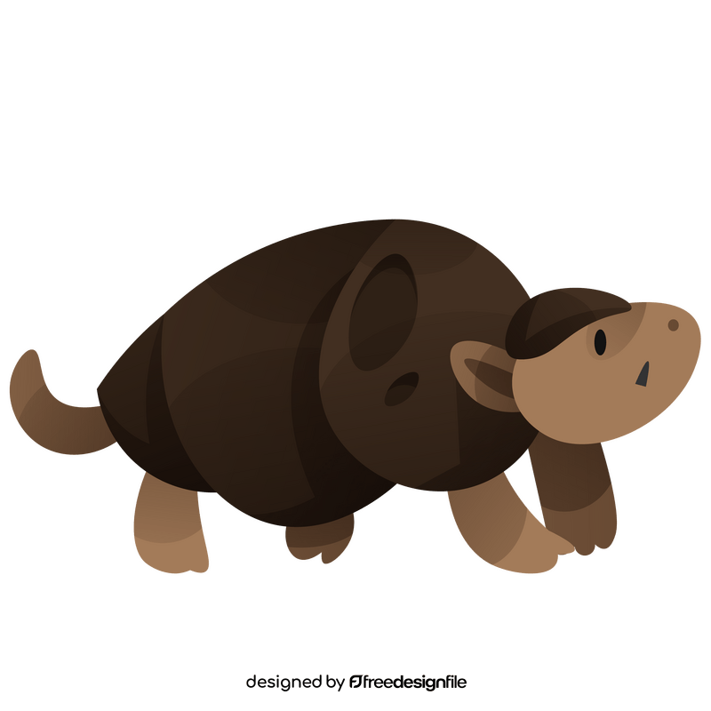 Armadillo suprised clipart