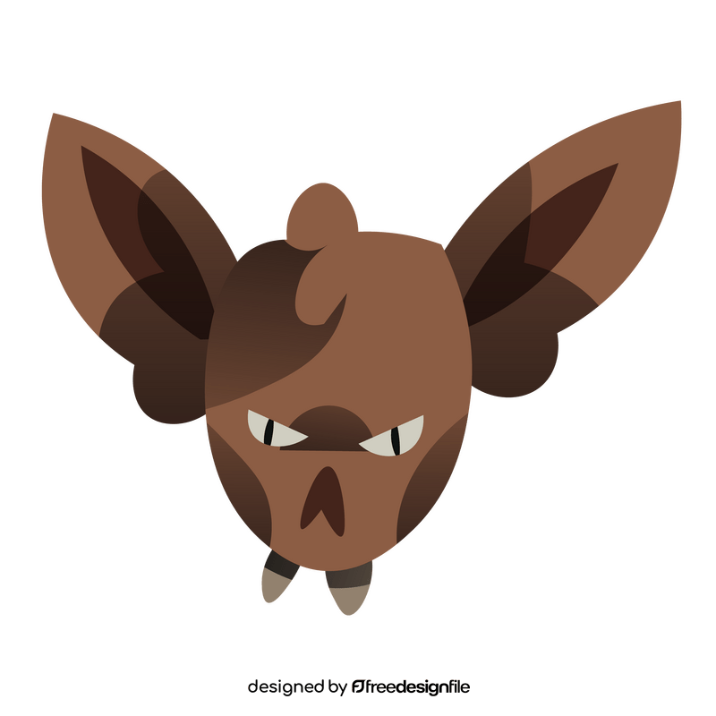 Scary bat head clipart