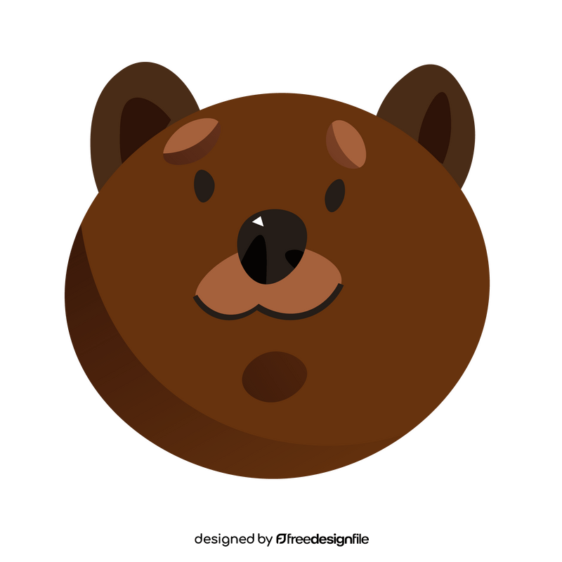 Cartoon bear head clipart