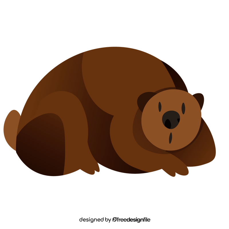 Bear scared cartoon animal clipart