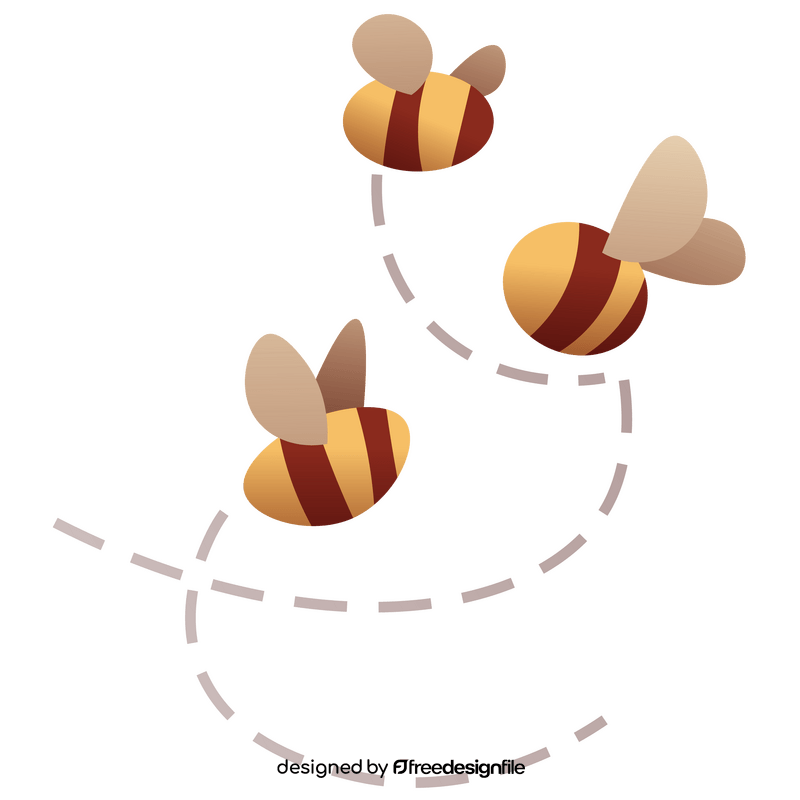 Little bees clipart