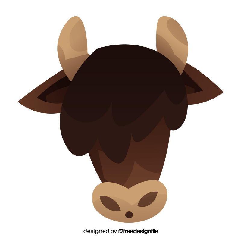 Bison head clipart