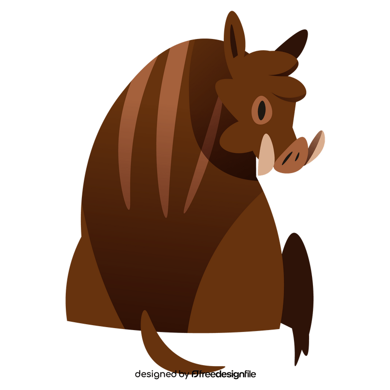 Boar back cartoon clipart