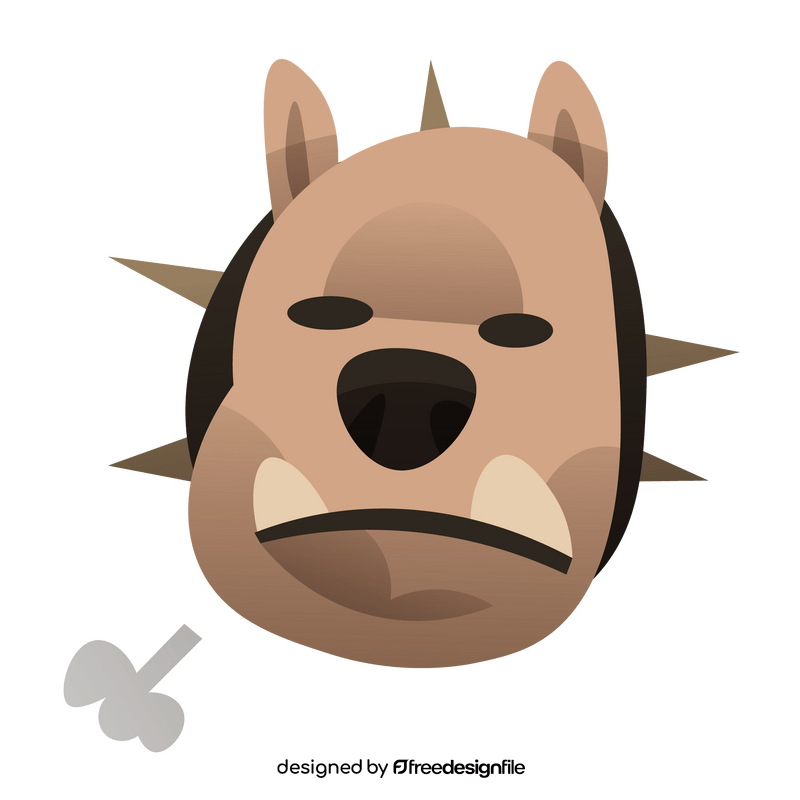 Cartoon bulldog head clipart