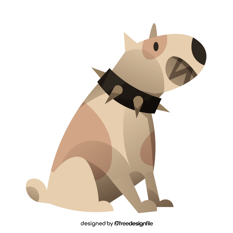 Bulldog sitting clipart